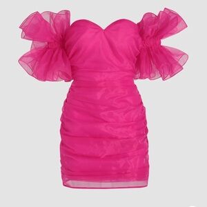 Elegant Pink Off-Shoulder Dress